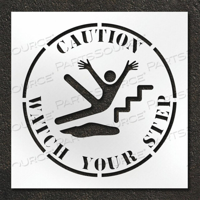 OEM#: STL-108-14804STENCIL CAUTION WATCH YOUR STEP by RAE Products & Chemicals Corp.