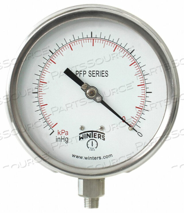 OEM#: PFP705-DRY-45BFCOMPOUND GAUGE 4-1/2 DIAL SIZE SILVER by Winters Instruments