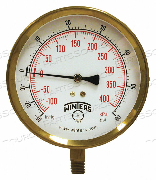 OEM#: P1S413COMPOUND GAUGE 4-1/2 DIAL SIZE GRAY by Winters Instruments