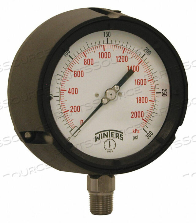 OEM#: PPC5067-SG45PRESSURE GAUGE 4-1/2 DIAL SIZE BLACK by Winters Instruments