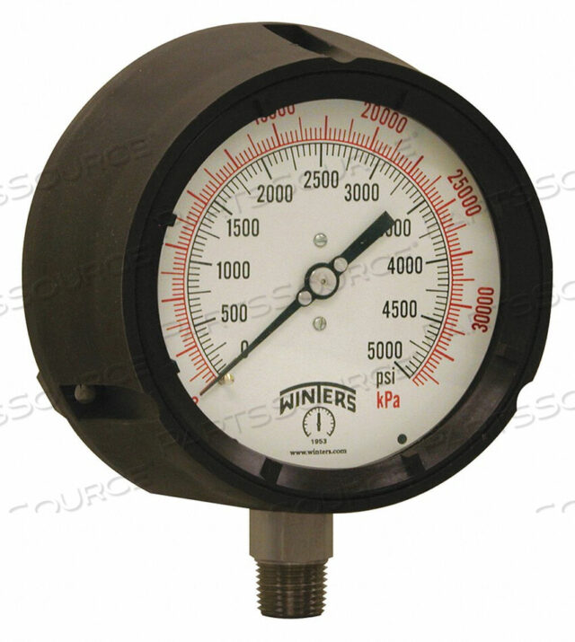 OEM#: PPC5074G-SG45PRESSURE GAUGE 4-1/2 DIAL SIZE BLACK by Winters Instruments