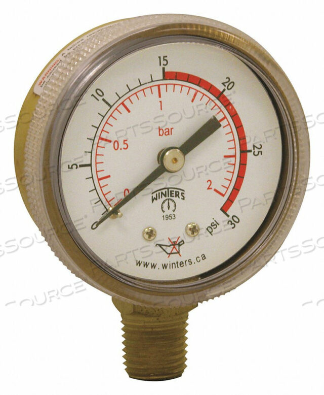 OEM#: PWL2720PRESSURE GAUGE 2 DIAL SIZE BRASS by Winters Instruments