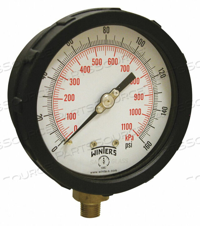 OEM#: PCC605CPRESSURE GAUGE 4 DIAL SIZE BLACK by Winters Instruments