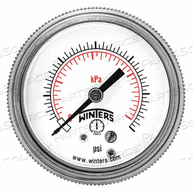 OEM#: P9S901464PRESSURE GAUGE 3-1/2 DIAL SIZE BLACK by Winters Instruments