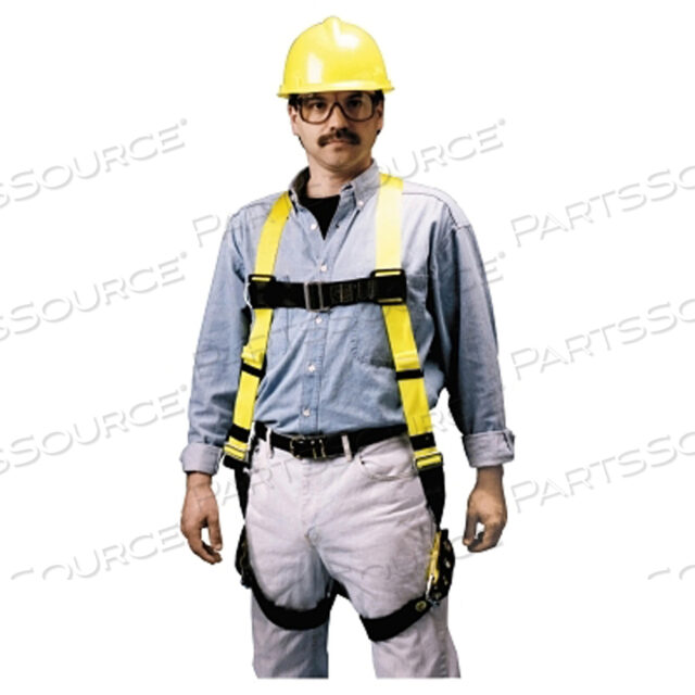OEM#: 850-4/UYKNON-STRETCH HARNESS, BACK D-RING, TONGUE LEGS/MATING CHEST/FRICTION SHOULDERS, YELLOW by Honeywell