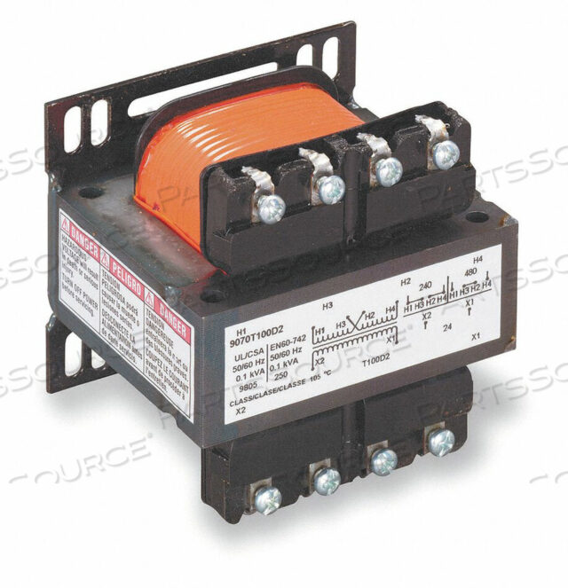 OEM#: 9070T100D4CONTROL TRANSFORMER 100VA 277VAC by Square D