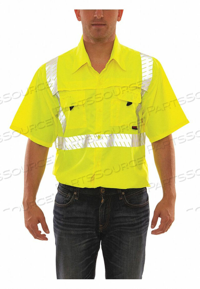 J5376 WORK SHIRT SIZE 3XL HI-VIS GREEN/YELLOW
