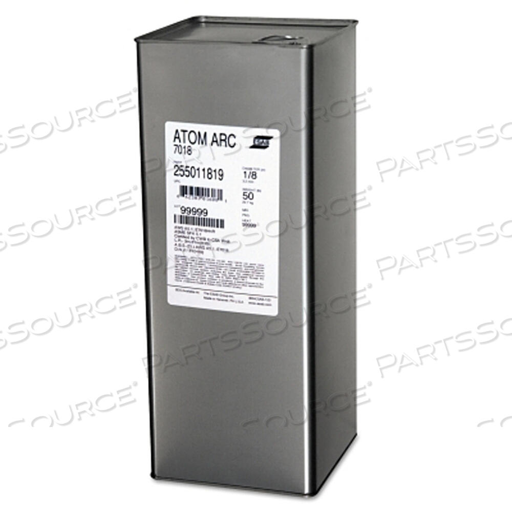 OEM#: 255015315ATOM ARC 7018 ELECTRODE, 5/32 IN DIA, 14 IN L, 50 LB, HERMETICALLY SEALED CAN by ESAB Welding & Cutting