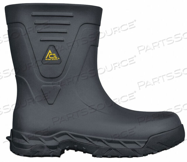 OEM#: 885999105024RUBBER BOOT MENS 9 MID-CALF BLACK PR by Shoes For Crews