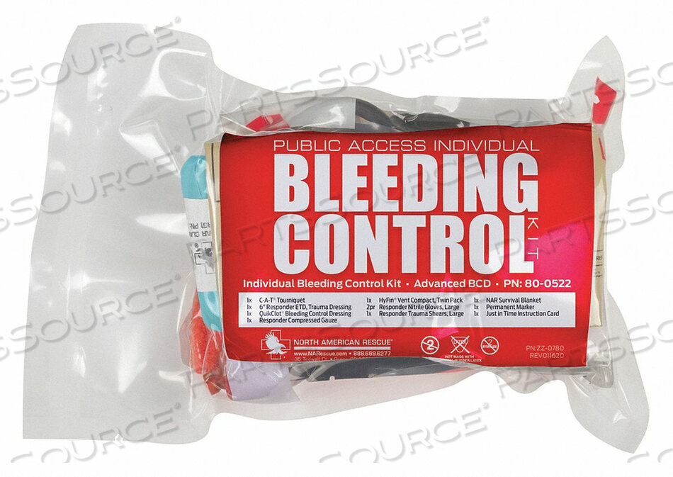 OEM#: 80-0522INDIVIDUAL PATROL OFFICER KIT CLEAR/RED by North American Rescue
