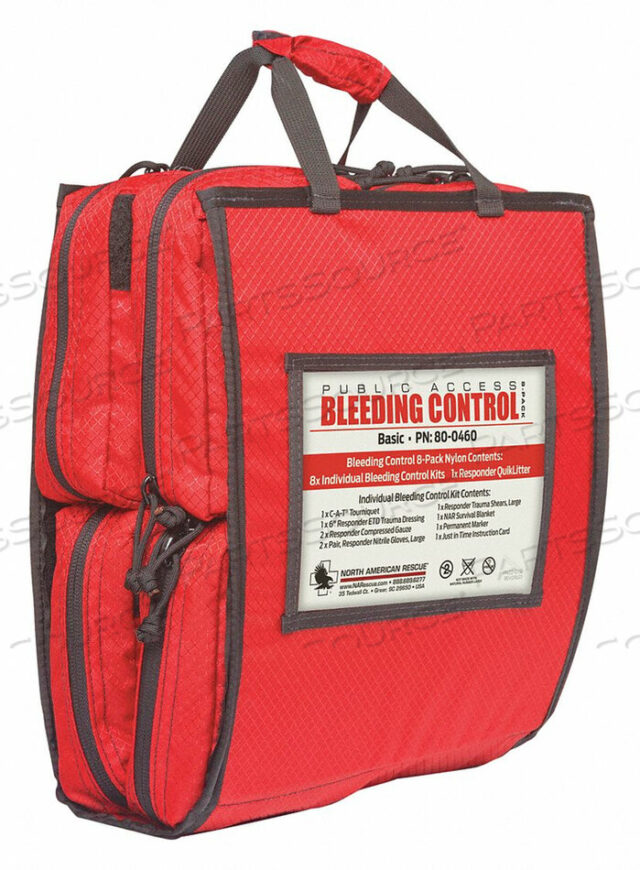 OEM#: 80-0460BLEEDING CONTROL KIT RED by North American Rescue