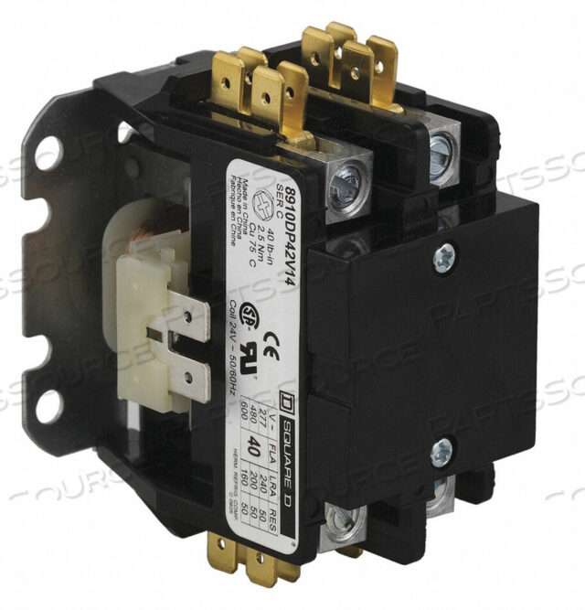 OEM#: 8910DP41V14H2647 DFINIT PRPOSE CONTACTR 24VAC 40A 1P OPEN by Square D