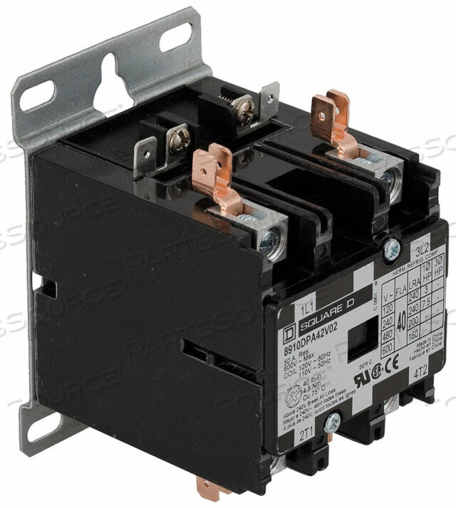 OEM#: 8910DPA42V04H2651 DFINIT PRPOSE CNTACTR 277VAC 40A 2P OPEN by Square D