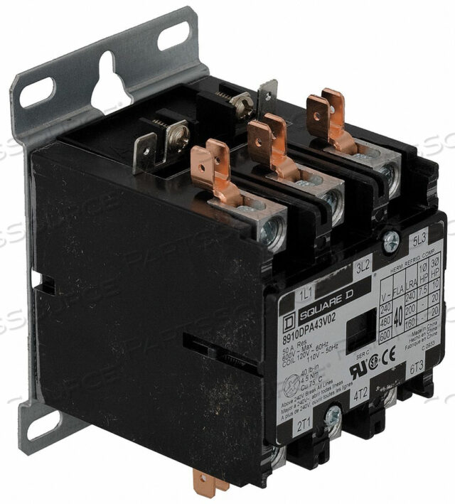 OEM#: 8910DPA43V02Y181DEFINITE PURPOSE CONTACTOR 3 POLES by Square D