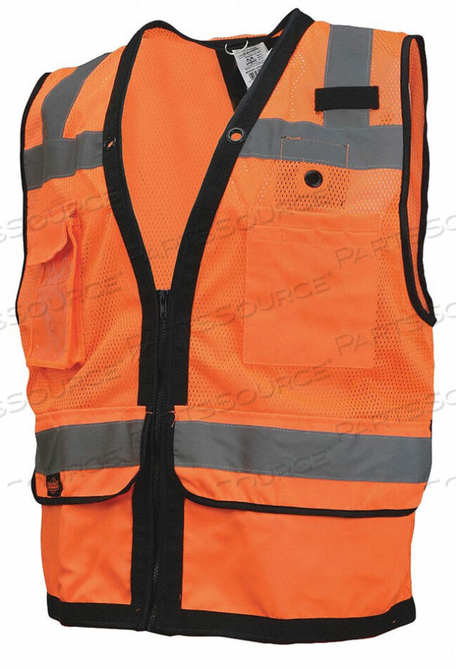 OEM#: SV59ZT-2ZOD-5XSAFETY TETHER VEST HEAVY DUTY ORANGE 5X by Radians