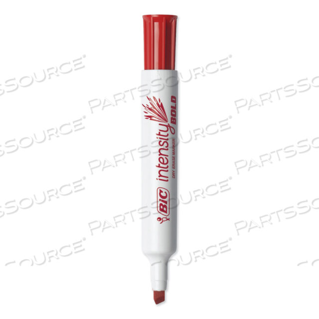 INTENSITY BOLD TANK-STYLE DRY ERASE MARKER, BROAD CHISEL TIP, RED, DOZEN