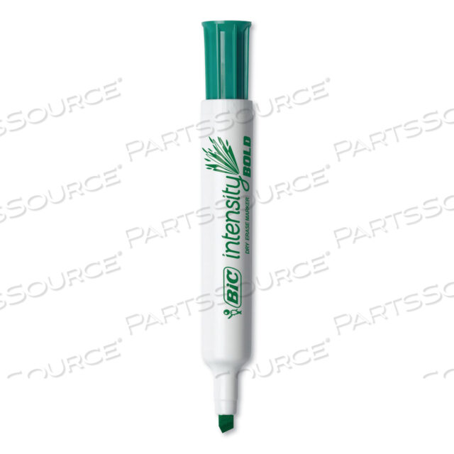 INTENSITY BOLD TANK-STYLE DRY ERASE MARKER, BROAD CHISEL TIP, GREEN, DOZEN