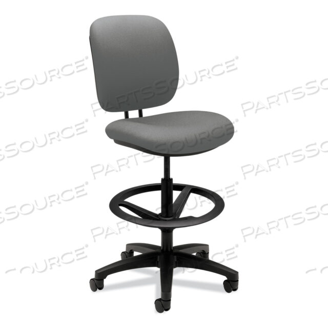 COMFORTASK TASK STOOL, ADJUSTABLE FOOTRING, SUPPORTS UP TO 300 LB, 22 TO 32 SEAT HEIGHT, FROST SEAT/BACK, BLACK BASE