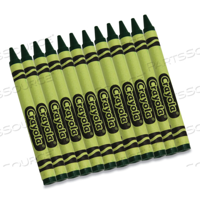 BULK CRAYONS, GREEN, 12/BOX