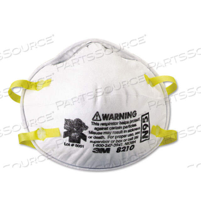 OEM#: 8210LIGHTWEIGHT PARTICULATE RESPIRATOR 8210, N95, STANDARD SIZE by 3M Consumer