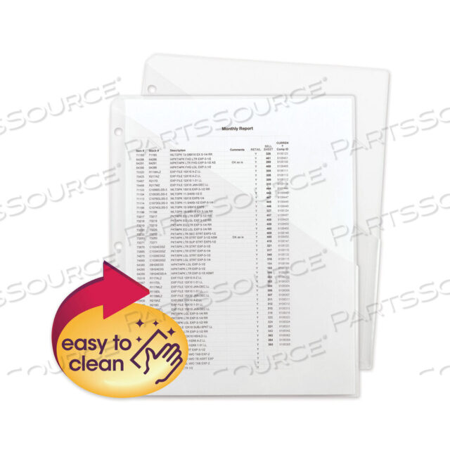 OEM#: 89506ORGANIZED UP POLY SLASH JACKETS, 2-SECTIONS, LETTER SIZE, CLEAR, 5/PACK by Smead