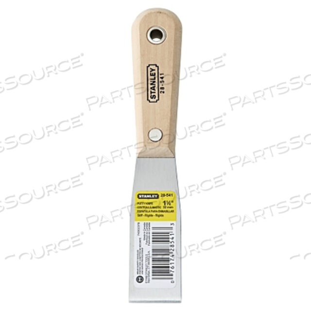 OEM#: 28541WOOD HANDLE PUTTY KNIFE, 1-1/4 IN WIDE, STIFF BLADE by Stanley