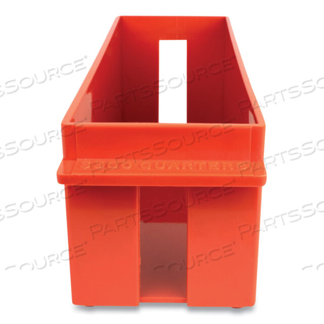 EXTRA-CAPACITY COIN TRAY, QUARTERS, 1 COMPARTMENT, 11.5 X 3.38 X 3.38, PLASTIC, ORANGE