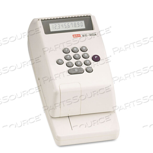 OEM#: EC-30AELECTRONIC CHECKWRITER, 10-DIGIT, 4.38 X 9.13 X 3.75 by Max