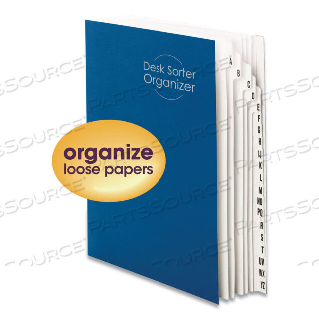 OEM#: 89282DELUXE EXPANDABLE INDEXED DESK FILE/SORTER, REINFORCED TABS, 20 DIVIDERS, ALPHA INDEX, LETTER SIZE, DARK BLUE COVER by Smead