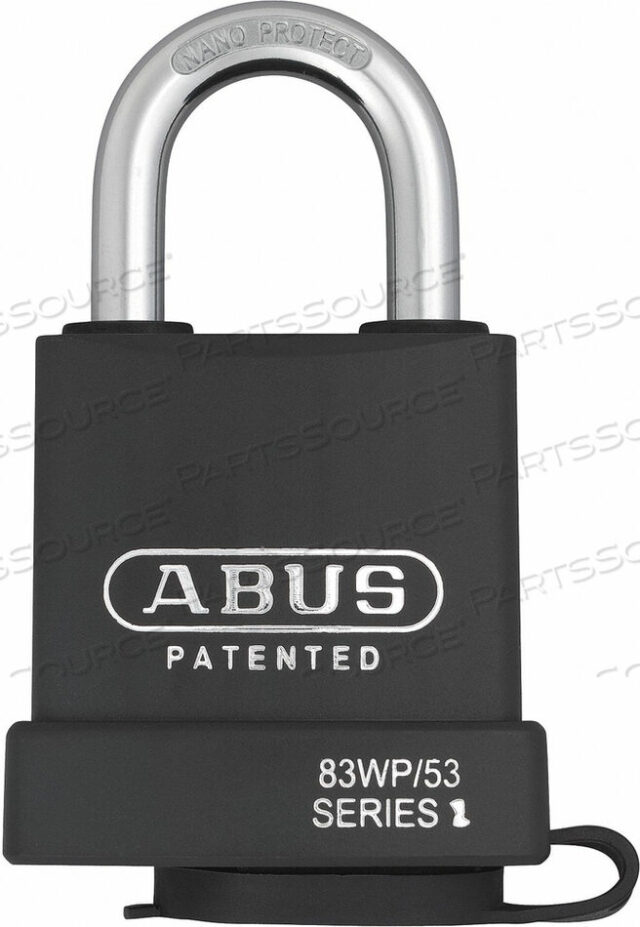 OEM#: 83WP/53 KAKEYED PADLOCK 59/64 IN RECTANGLE BLACK by Abus
