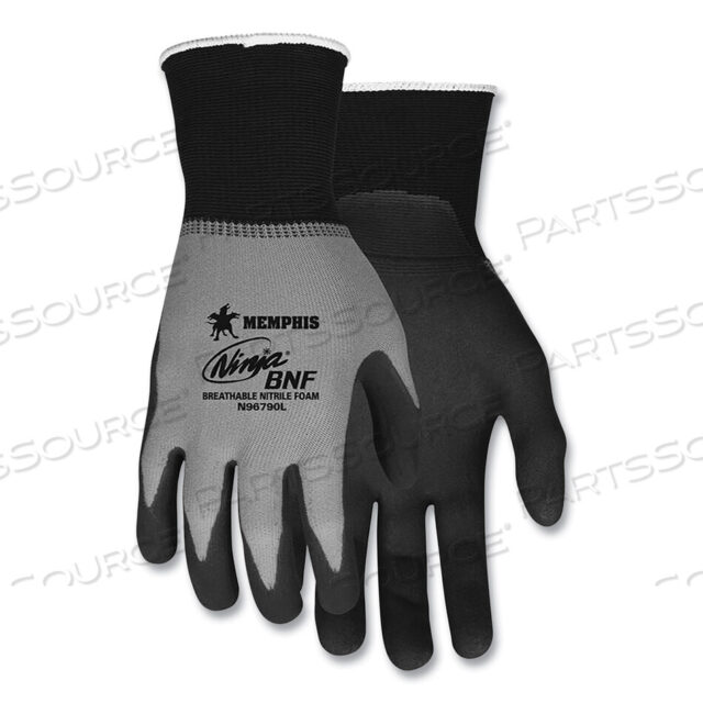 OEM#: N96790MN96790M MCR SAFETY NINJA GLOVES, MEDIUM, NYLON, BLACK, KNIT WRIST CUFF by MCR Safety