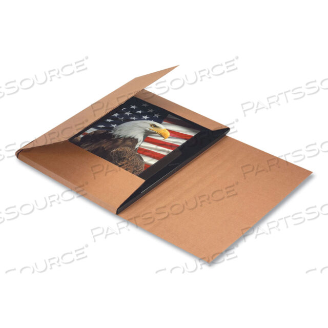 RIGID CORRUGATED KRAFT FOLD-OVER MAILER, 200 LB MULLEN RATED, SQUARE FOLD-OVER FLAP, 36 X 24 X 6, BROWN KRAFT, 20/BUNDLE