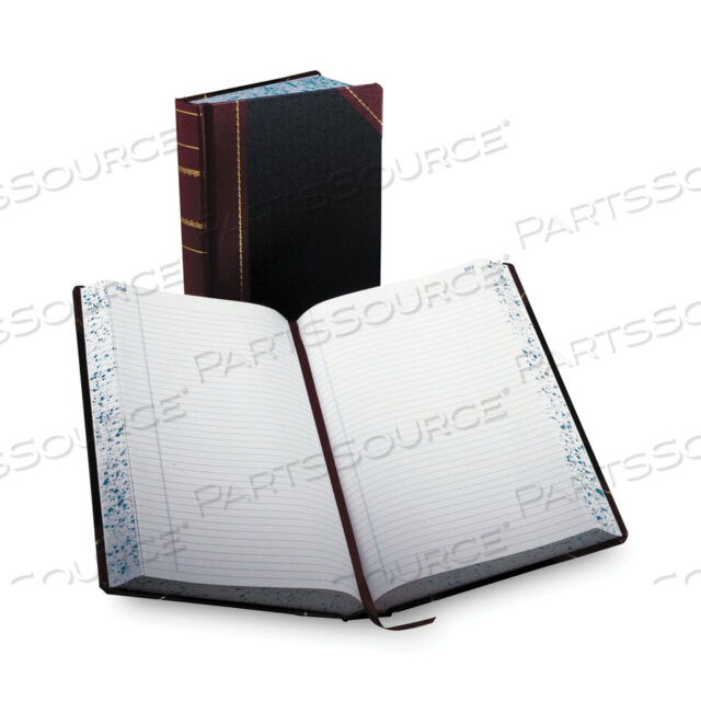 OEM#: 9-500-RACCOUNT RECORD BOOK, RECORD-STYLE RULE, BLACK/RED/GOLD COVER, 13.75 X 8.38 SHEETS, 500 SHEETS/BOOK by Boorum & Pease