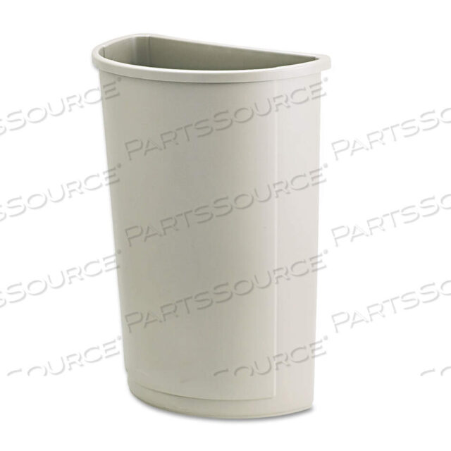 OEM#: FG352000BEIGUNTOUCHABLE HALF-ROUND PLASTIC RECEPTACLE, 21 GAL, PLASTIC, BEIGE by Rubbermaid Medical Division