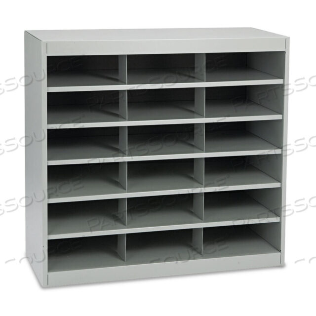 OEM#: 9264GRSTEEL PROJECT CENTER ORGANIZER, 18 POCKETS, 37.5 X 15.75 X 36.5, GRAY by Safco