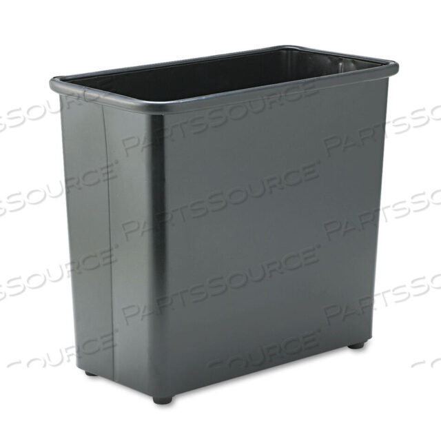 OEM#: 9616BLSQUARE AND RECTANGULAR WASTEBASKET, 27.5 QT, STEEL, BLACK by Safco