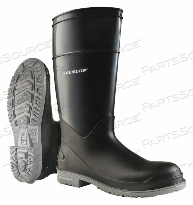 OEM#: 8968000RUBBER BOOT MENS 12 KNEE BLACK PR by Dunlop