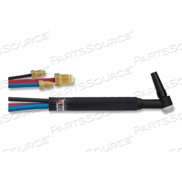 OEM#: 2025R20 TIG TORCH PACKAGE, WATER COOLED, 250 A, RIGID HEAD, 25 FT CABLE, BRAIDED RUBBER by Best Welds