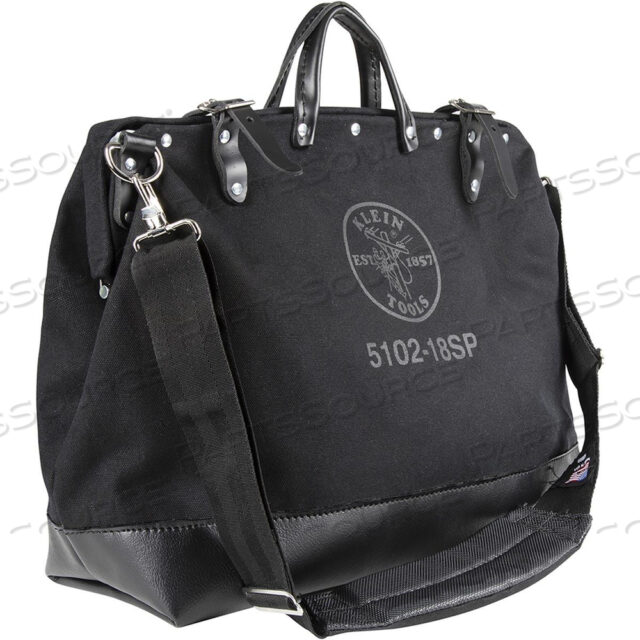 DELUXE BLACK CANVAS TOOL BAG, 18-INCH