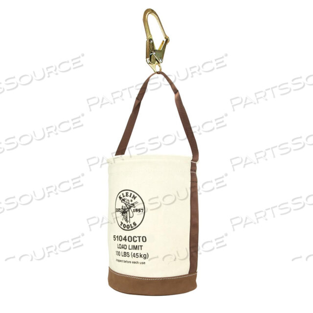 LEATHER BOTTOM BUCKET WITH CONNECTION POINTS