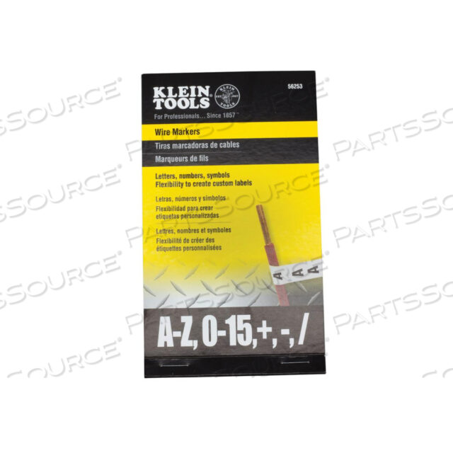 WIRE MARKER BOOK-BLACK LETTERS, NUMBERS AND SYMBOLS