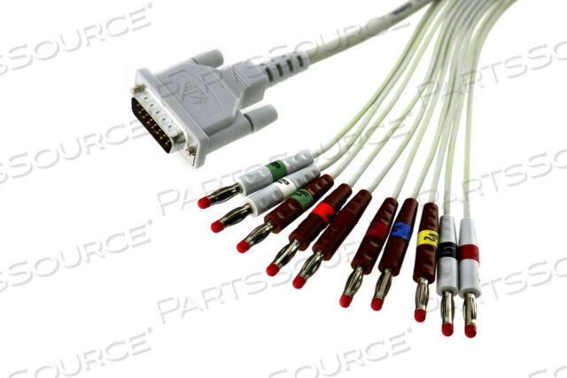 Replaces Mortara Instrument, Inc 9293-040-50PHILIPS COMPATIBLE DIRECT CONNECT EKG CABLES 10 LEADS BANANA