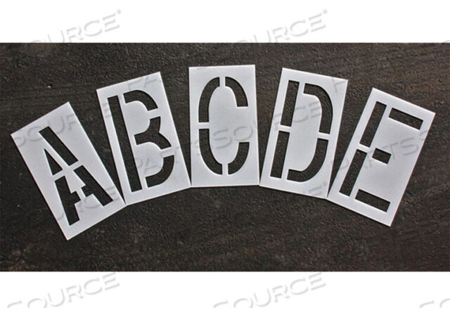 OEM#: STL-116-8245PAVEMENT STENCIL 24 IN ALPHABET KIT 1/16 by RAE Products & Chemicals Corp.