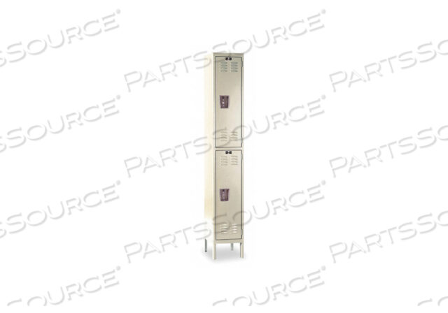 OEM#: U1548-2PTDOUBLE TIER 2 DOOR PREMIUM STEEL LOCKER, 15WX24DX36H, TAN, UNASSEMBLED by Hallowell