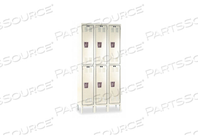 OEM#: U3256-2A-PTG3772 WRDRB LOCKR LVRD 3 WIDE 2 TIER TAN by Hallowell