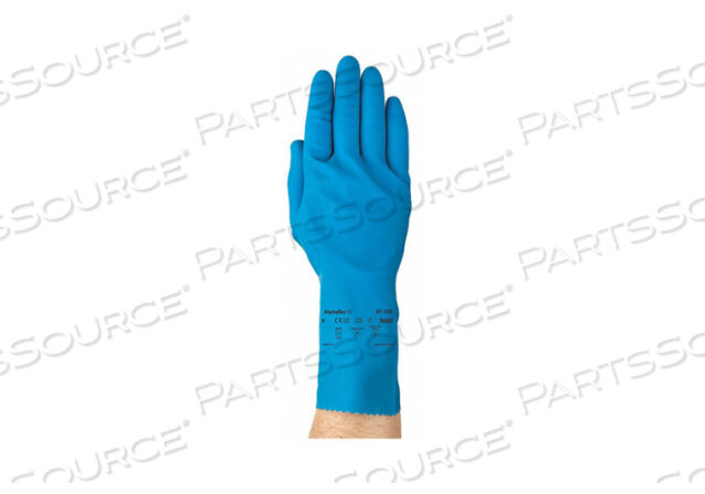 OEM#: 87-155G6024 CHEMICAL RESISTANT GLOVE LATEX 9 BLUE PR by Ansell Healthcare