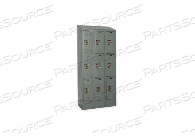 OEM#: URB3258-3ASB-HGREADY-BUILT II LOCKER TRIPLE TIER 3 WIDE - 12 X 15 X 24 - DARK GRAY by Hallowell