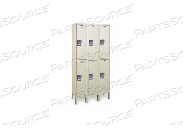 OEM#: UY3588-2A-PTWRDRB LOCKR SOLID 3 WIDE 2 TIER TAN by Hallowell