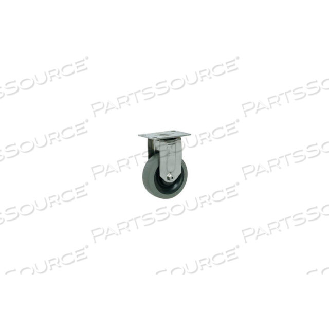 STAINLESS STEEL RIGID PLATE CASTER 4 TPR WHEEL