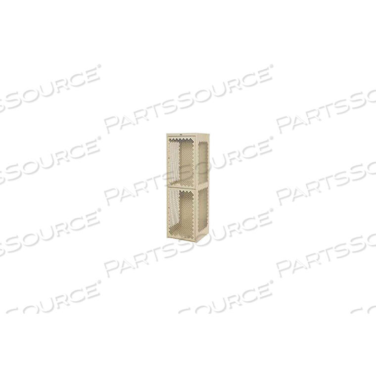 OEM#: DLCU-2424-3-PERFPYTRIPLE TIER 3 DOOR HEAVY DUTY VENTED WELDED STEEL LOCKER, 24X24X72, PUTTY by Pucel Enterprises